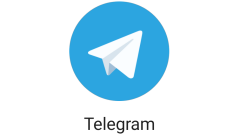 Telegram logo on white background